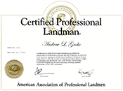 Certified Professional Landman